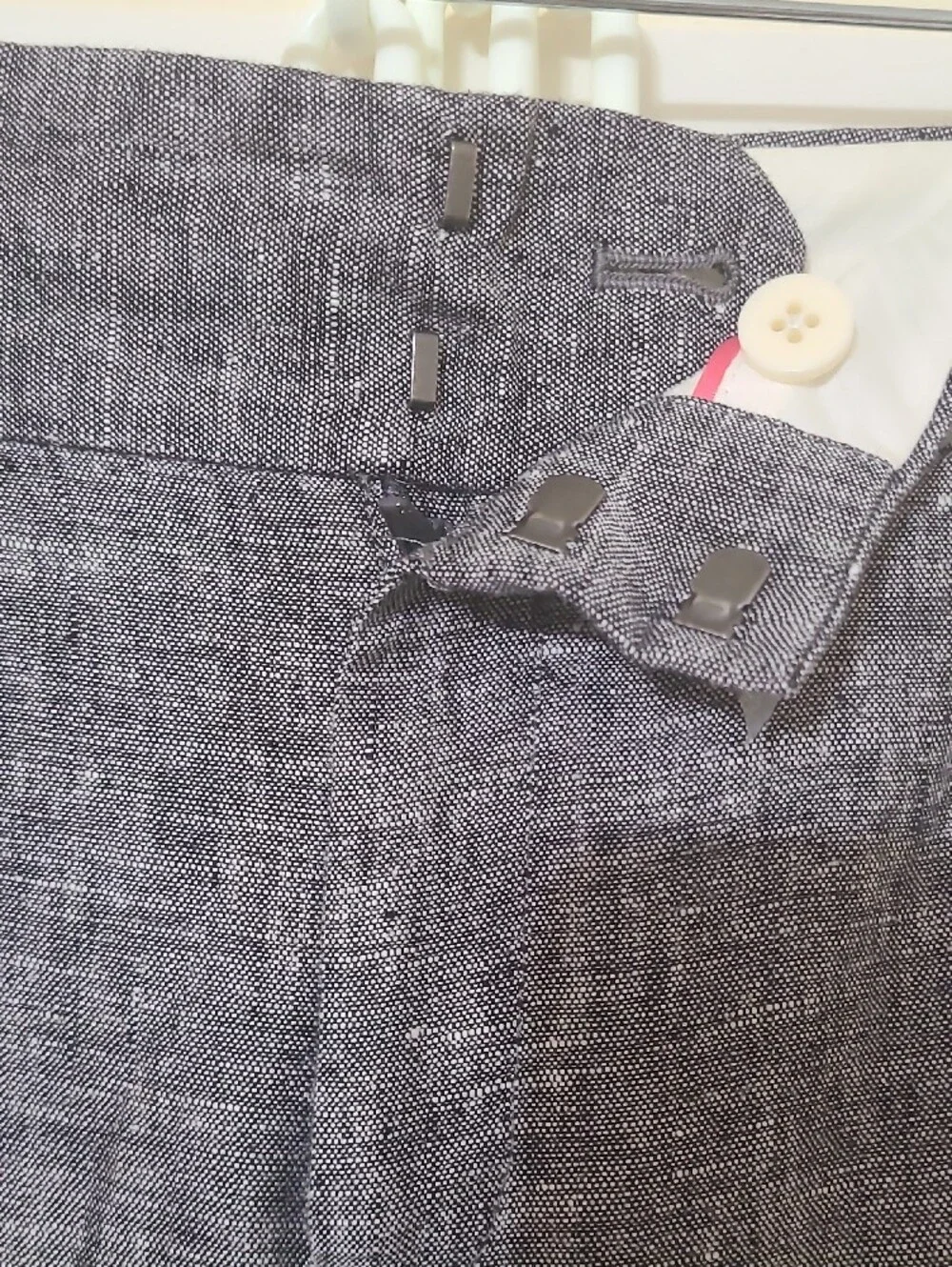 Banana Republic Jackson Fit Women's Gray 100% Linen Dress Pants - Size 6